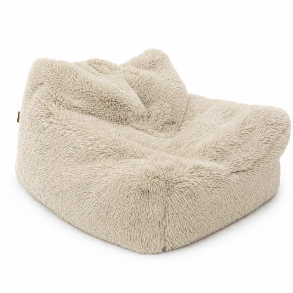 meowbaby-pouf-carr-mammouth-fausse-fourrure image 1