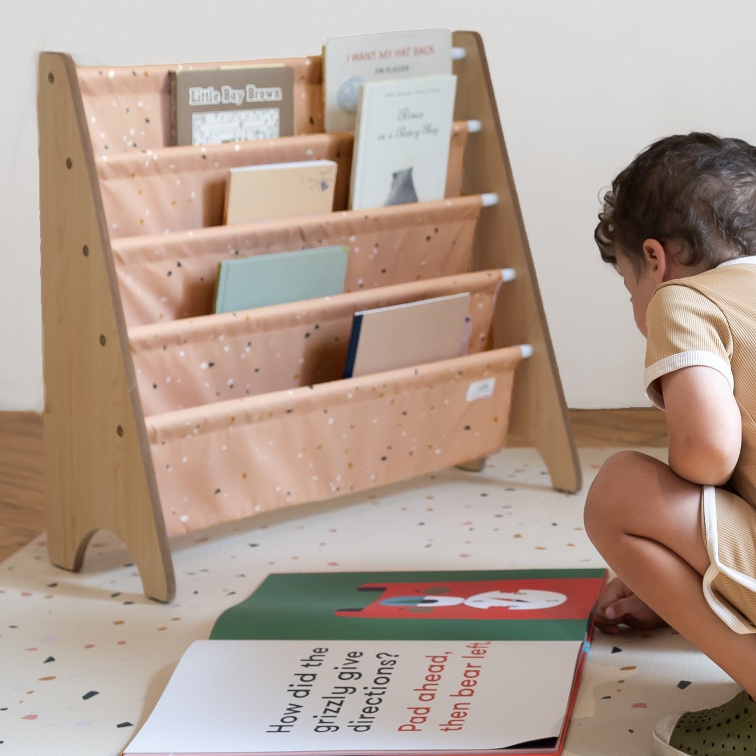 3-sprouts-terrazzo-clay-porte-livres-biblioth-que-en-tissu-recycl image 2