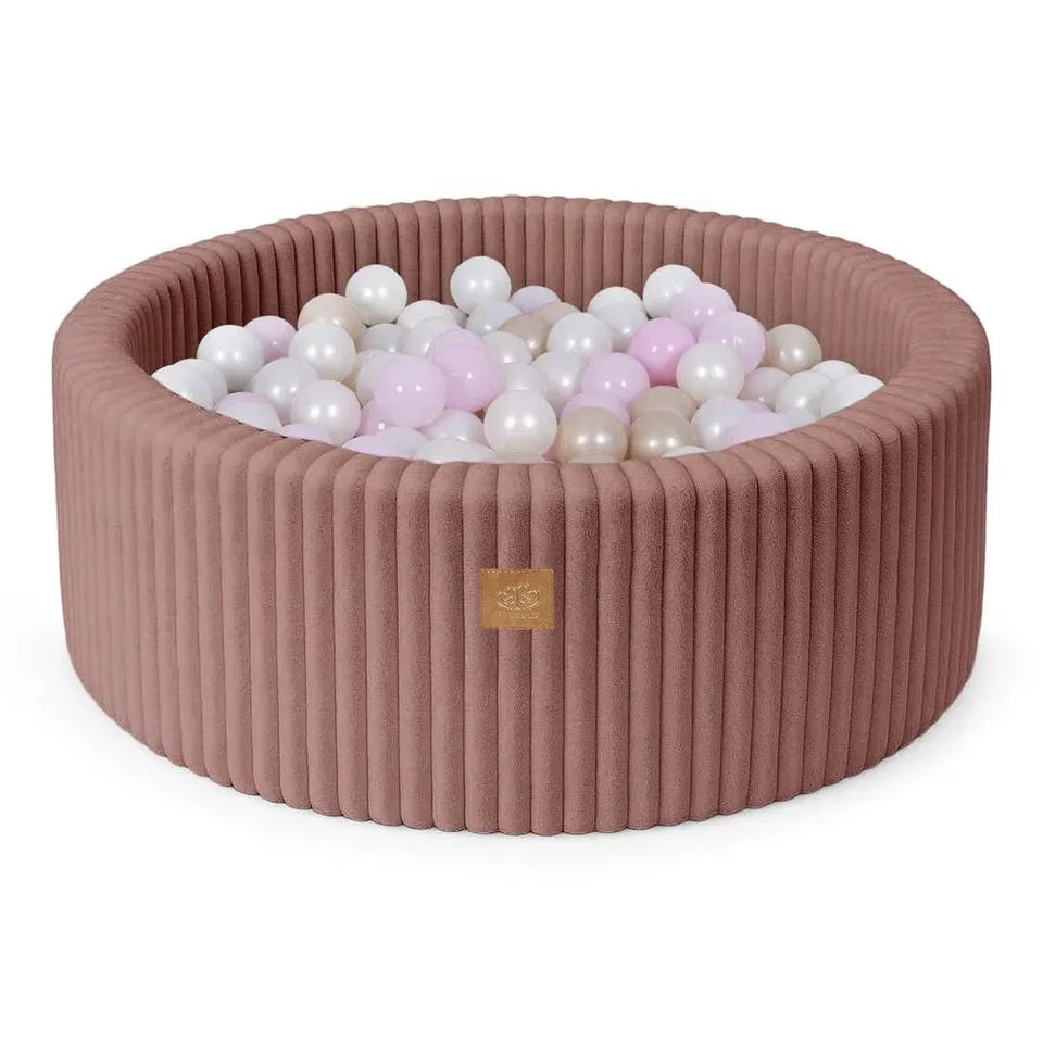 meowbaby-piscine-balles-ronde-90x30-churros-rose-200-balles image 1