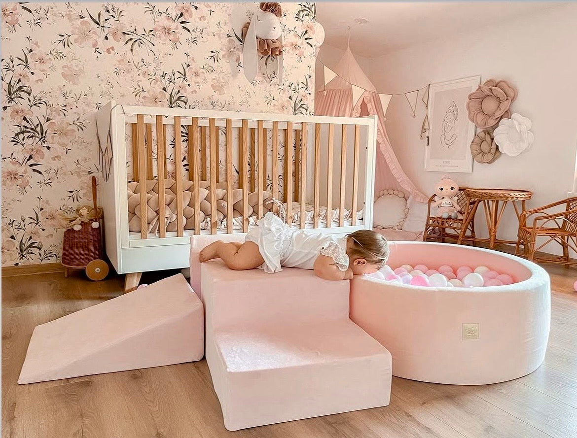 meowbaby-piscine-balles-ronde-90x30-cm-velours-rose-200-balles image 8