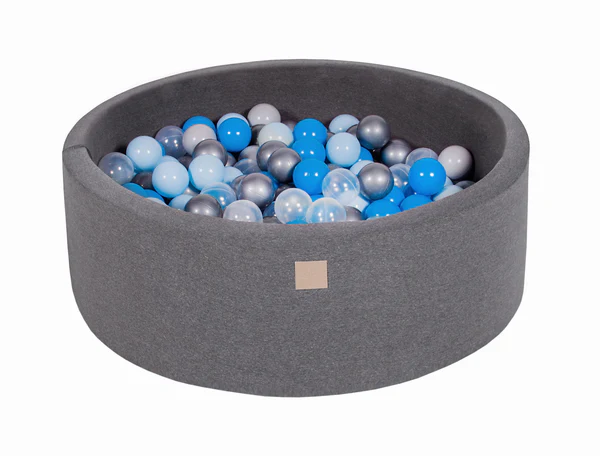 meowbaby-piscine-balles-ronde-90x30-cm-jersey-gris-200-balles image 6