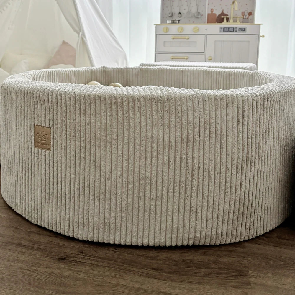 meowbaby-aesthetic-piscine-balles-ronde-90x30-cm-corduroy-cru-200-balles image 5