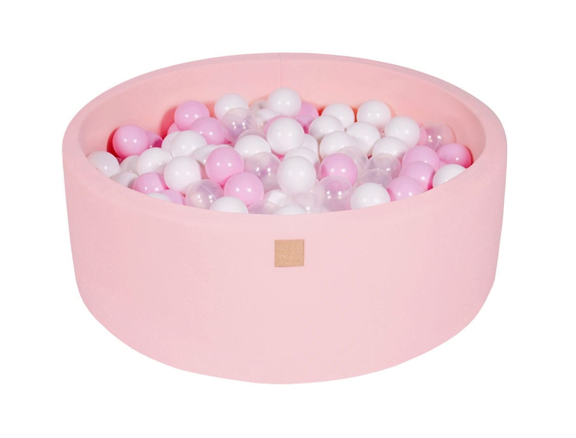 meowbaby-piscine-balles-ronde-90x30-cm-jersey-rose-200-balles image 5