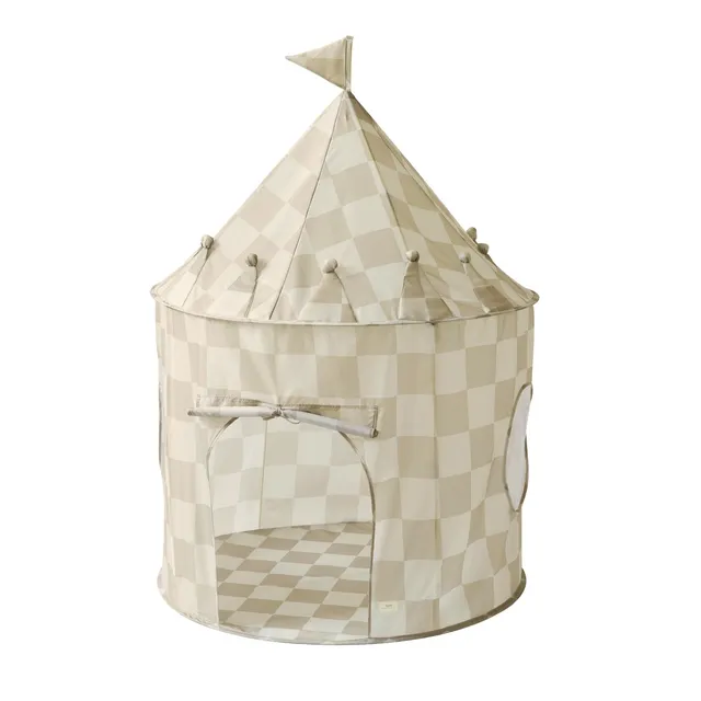 3-sprouts-tente-de-jeu-checkerboard-beige-en-tissu-recycl image 1