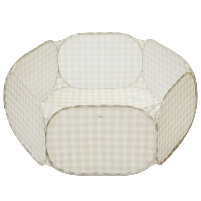 3-sprouts-piscine-balles-en-tissu-recycl-beige-vichy-gingham image 1