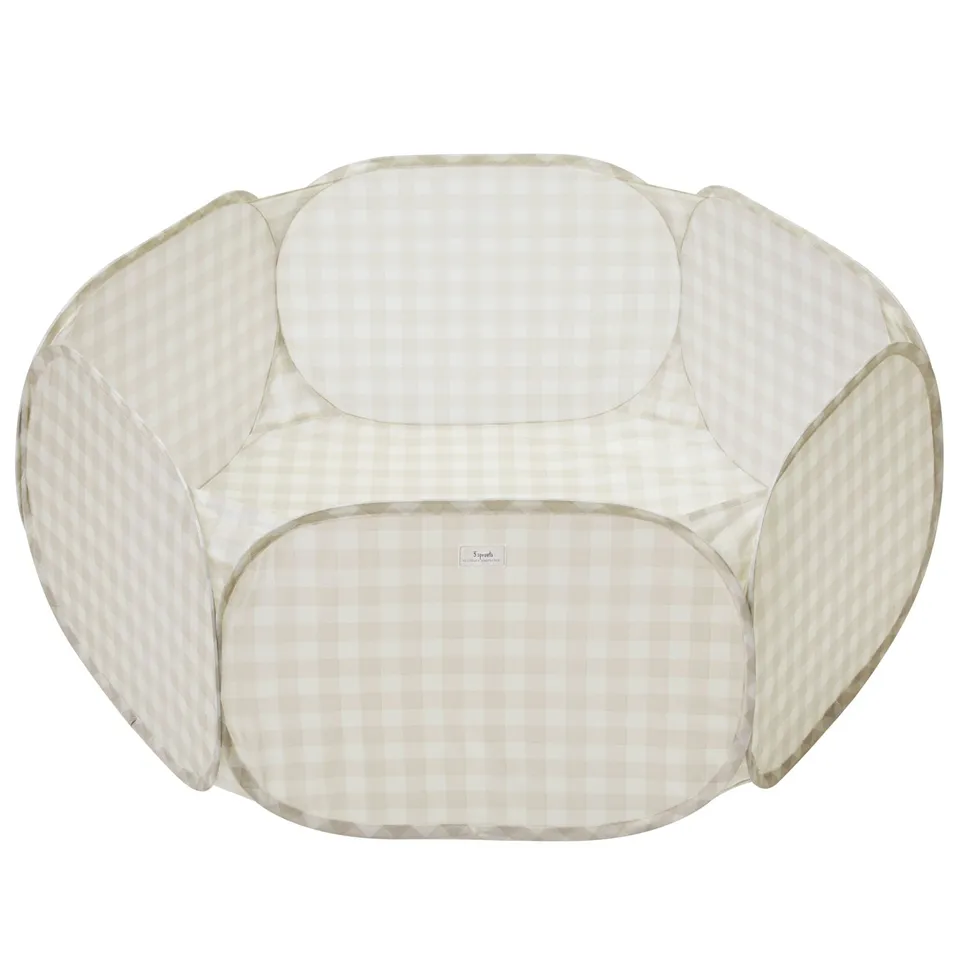 3-sprouts-piscine-balles-en-tissu-recycl-beige-vichy-gingham image 1