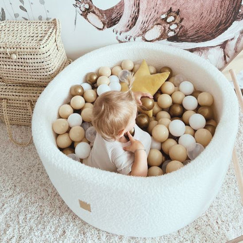 meowbaby-piscine-balles-ronde-90x40-cm-bouclette-blanc-300-balles image 2