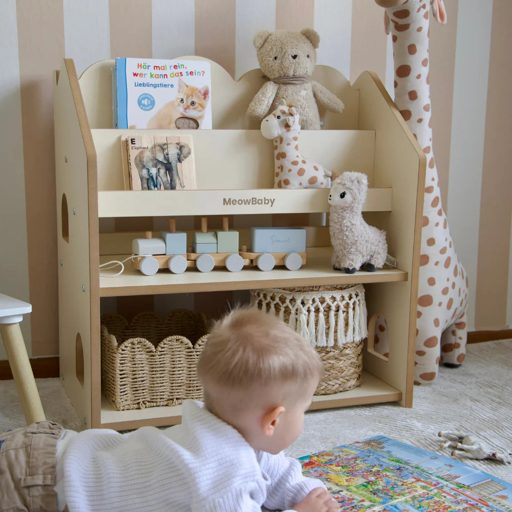 meowbaby-cloudy-biblioth-que-montessori-avec-tag-re-en-bois image 8