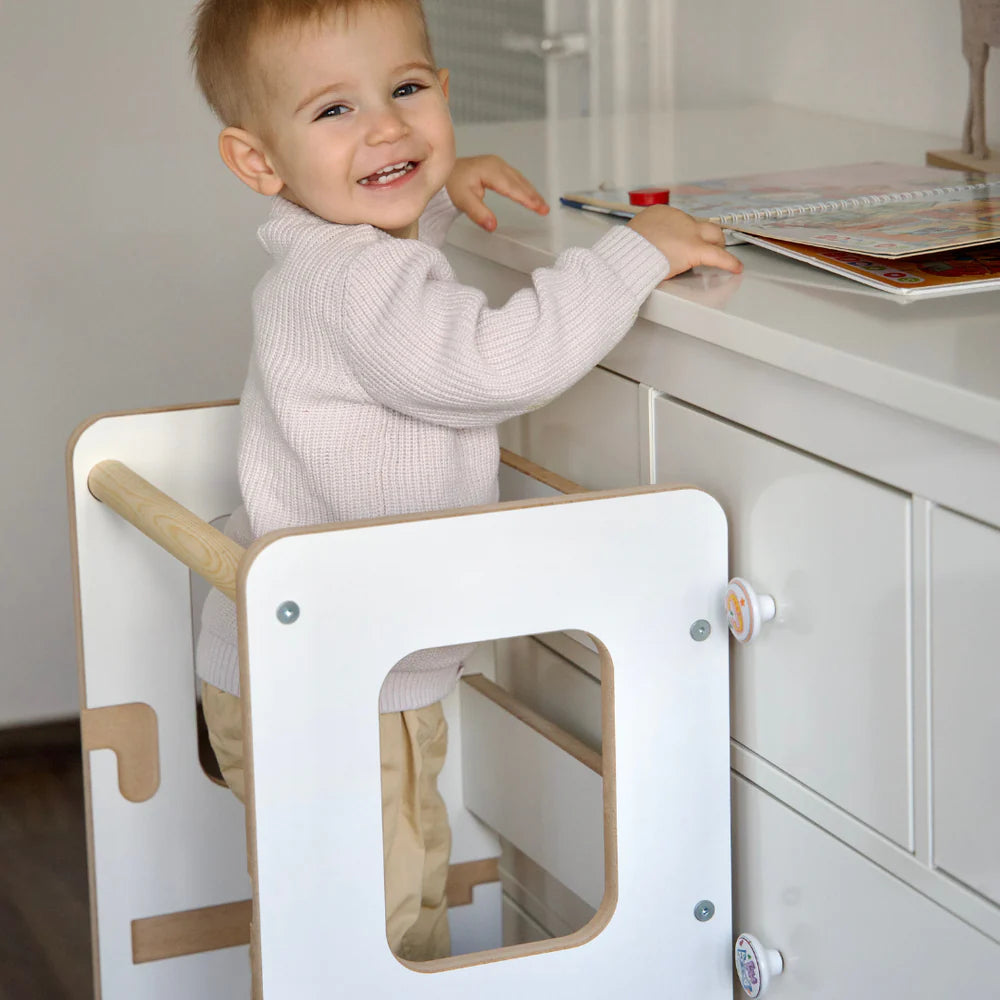 meowbaby-tour-d-observation-montessori-ajustable-en-bois-cloudy image 4
