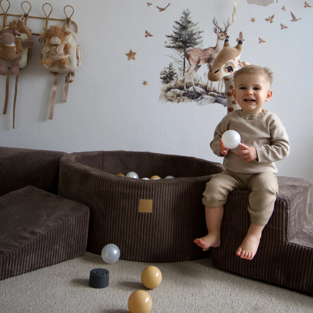 meowbaby-aesthetic-parcours-3-pi-ces-piscine-ronde-90x30-corduroy-marron-200-bal image 5