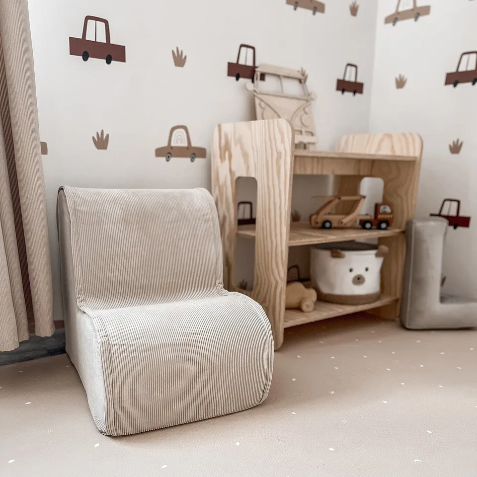 meowbaby-fauteuil-nuage-enfant-velours-slimcord image 1