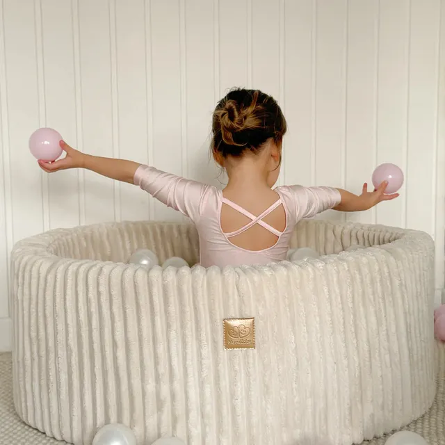 meowbaby-churros-piscine-balles-ronde-90x30-cm-cr-me-200-balles image 1
