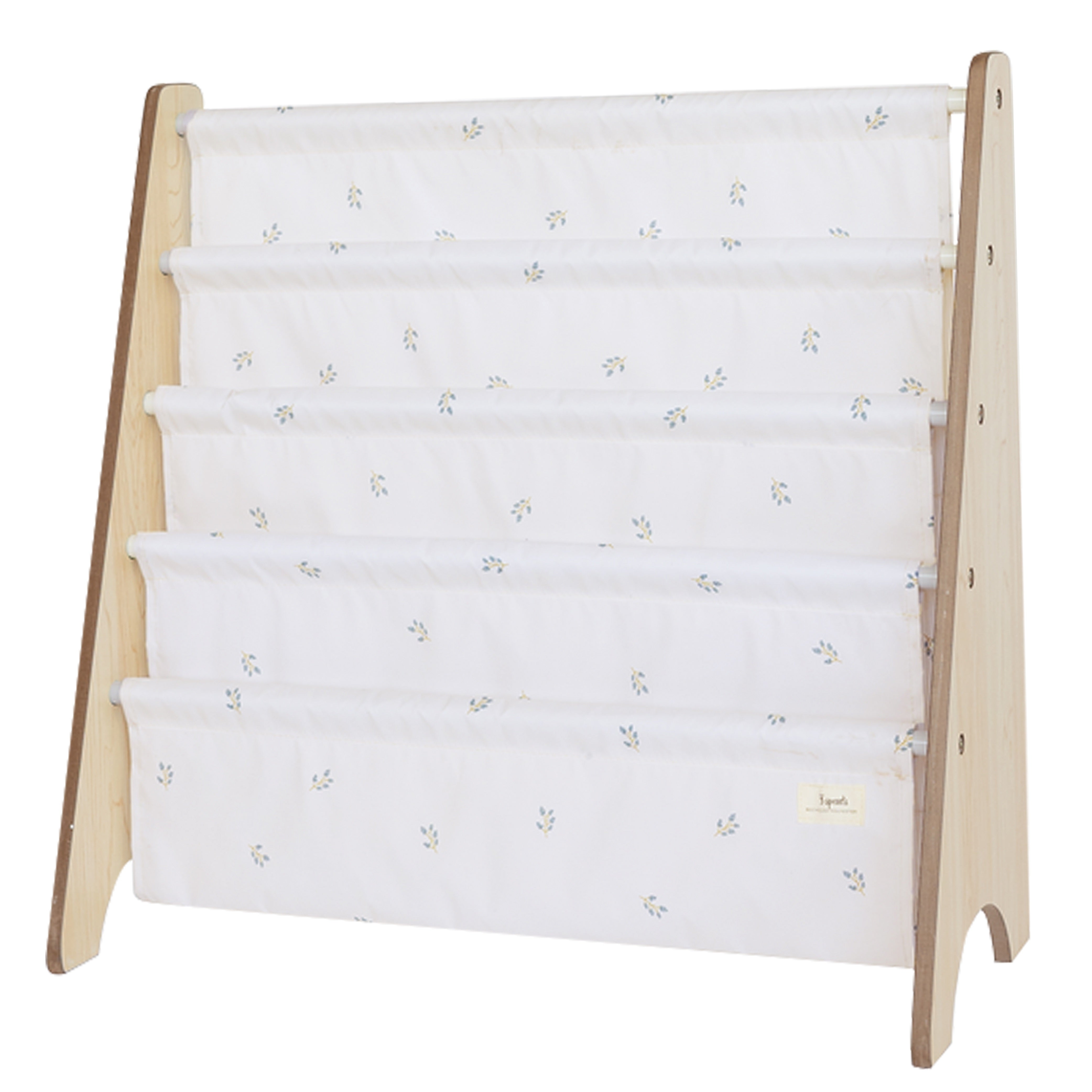 3-sprouts-porte-livres-enfant-tissu-recycl-taupe-blueberry image 1