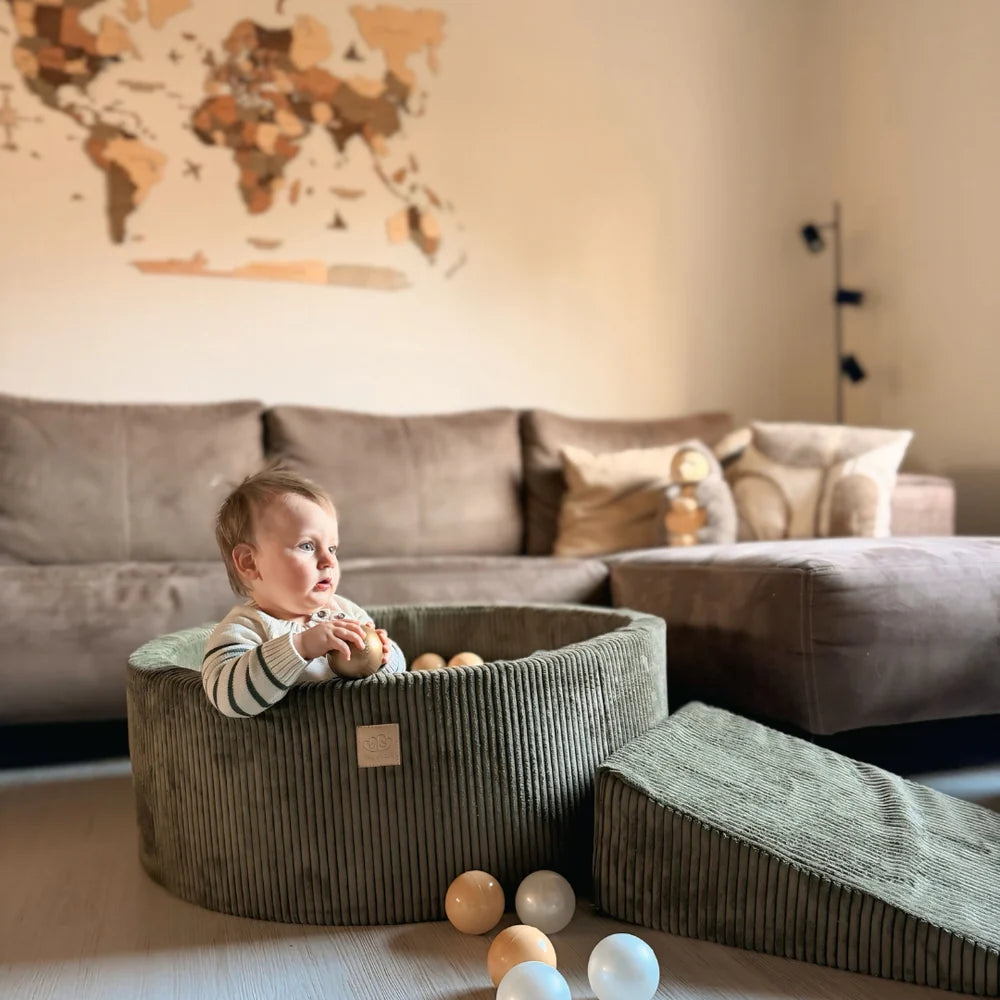 meowbaby-piscine-balles-ronde-90x30-cm-aesthetic-corduroy-kaki-200-balles image 8