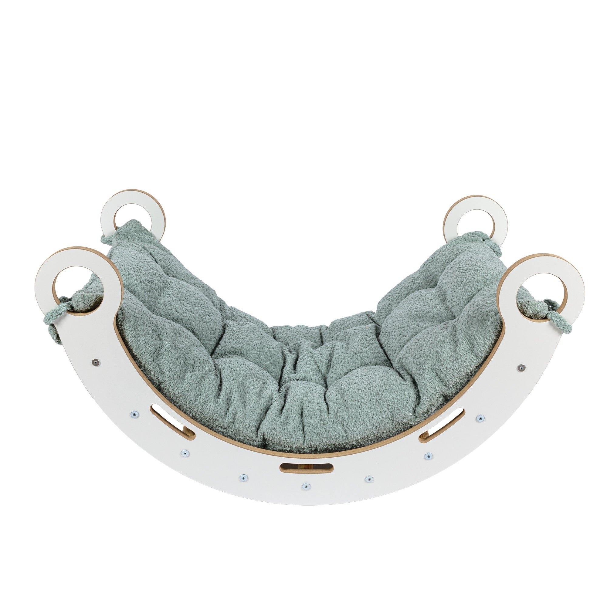 meowbaby-arche-d-escalade-et-d-veil-snug-blanc-avec-coussin-boucl image 1