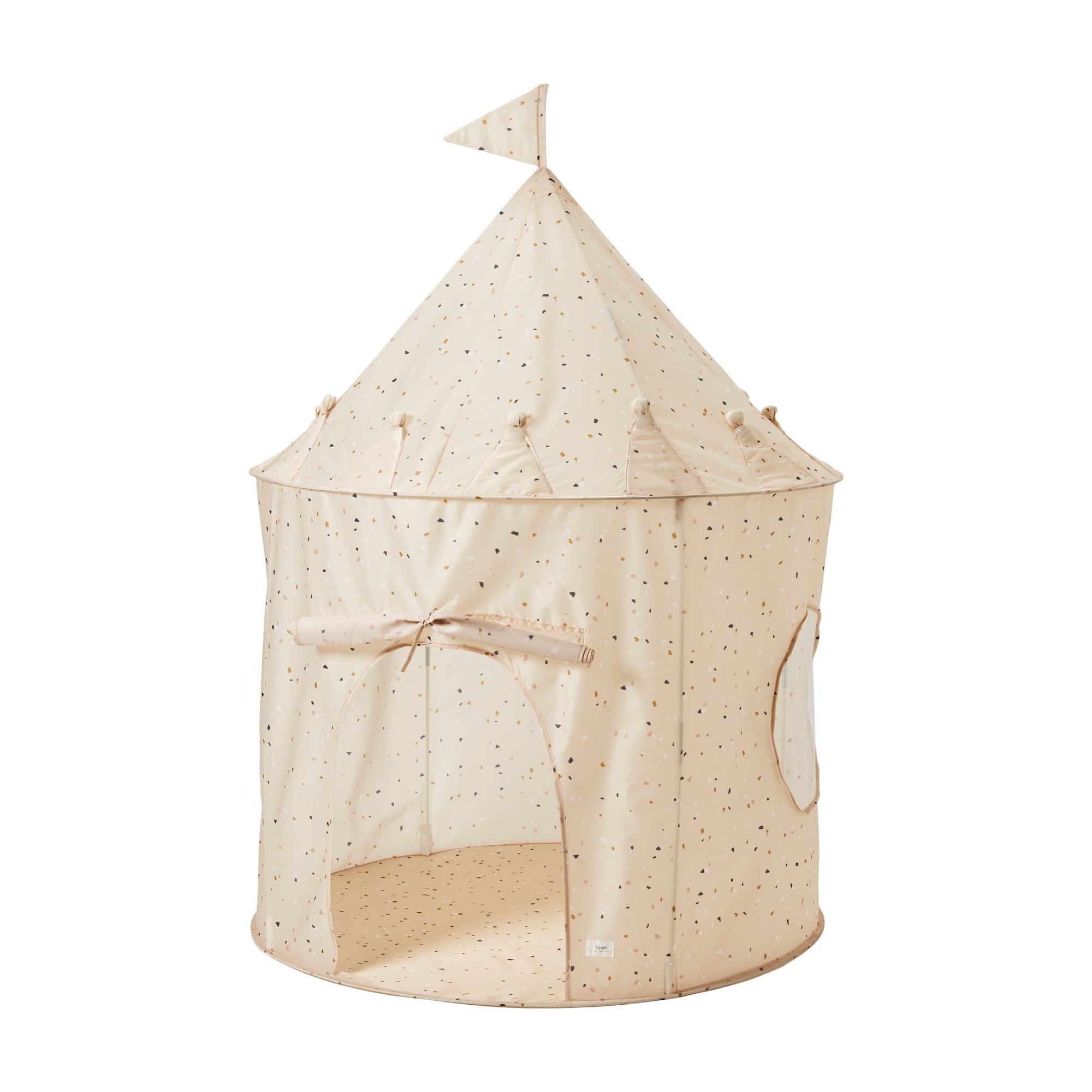 3-sprouts-tente-de-jeu-en-tissu-recycl-terrazzo-beige image 1
