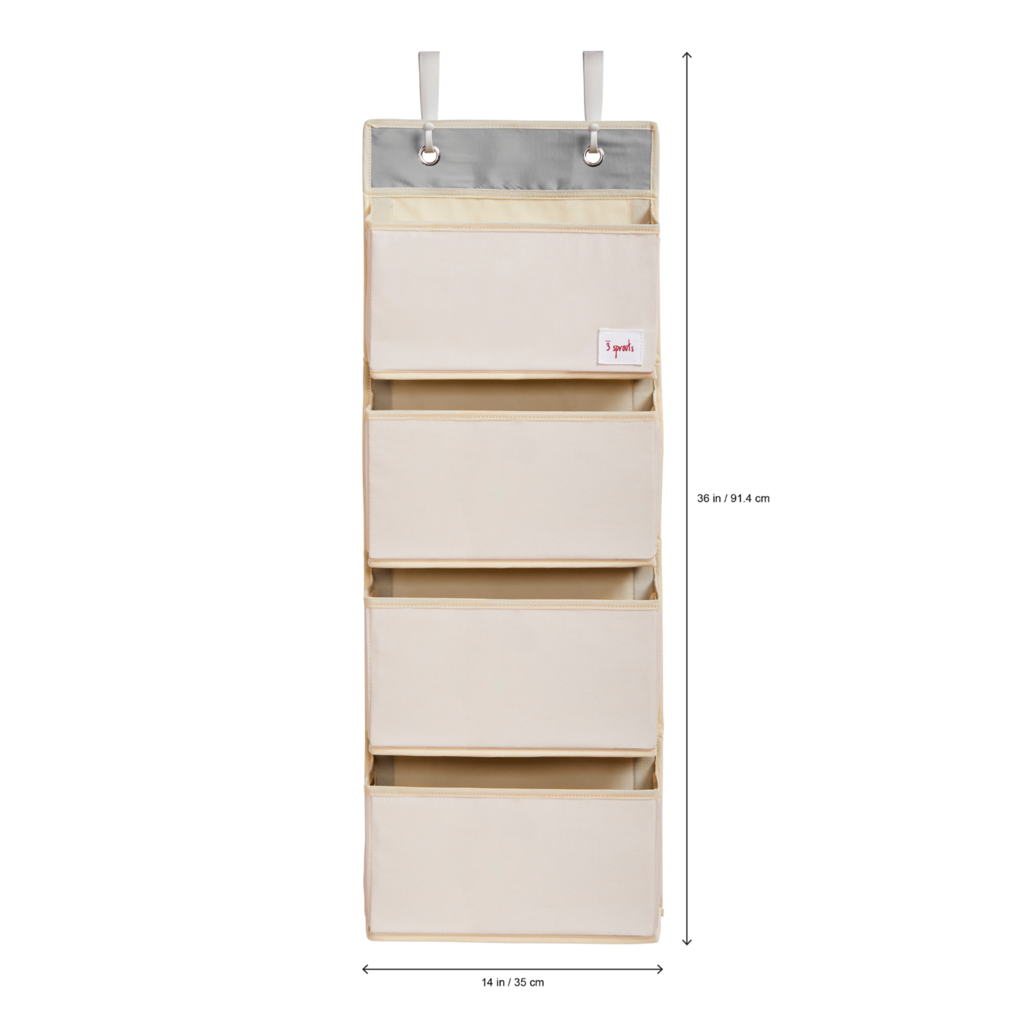 3-sprouts-organisateur-mural-ours-rangement-suspendu-4-poches image 5