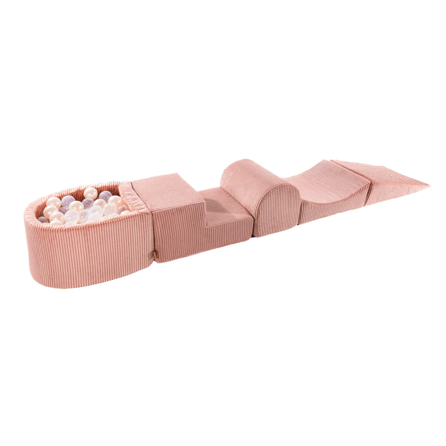 meowbaby-aesthetic-corduroy-parcours-de-motricit-5-l-ments-petite-piscine-rose-b image 3