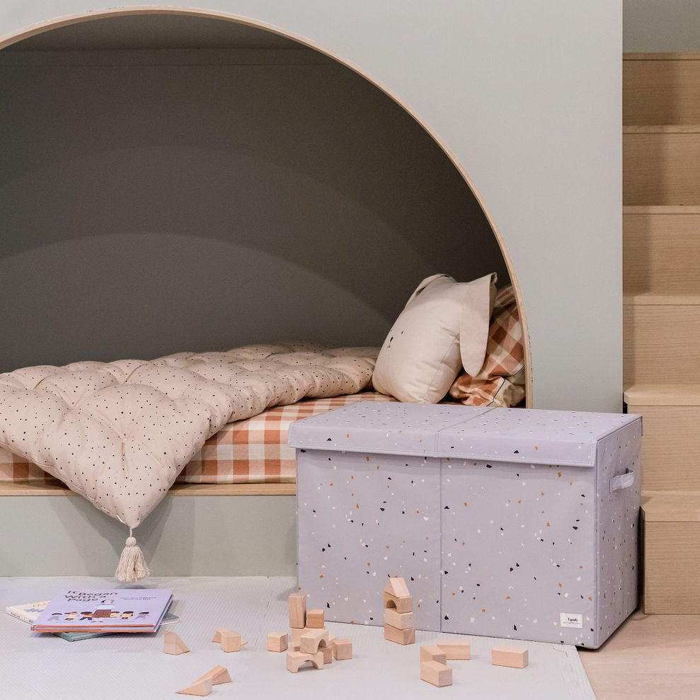 3-sprouts-coffre-de-rangement-pliable-terrazzo-gris-recycl image 3