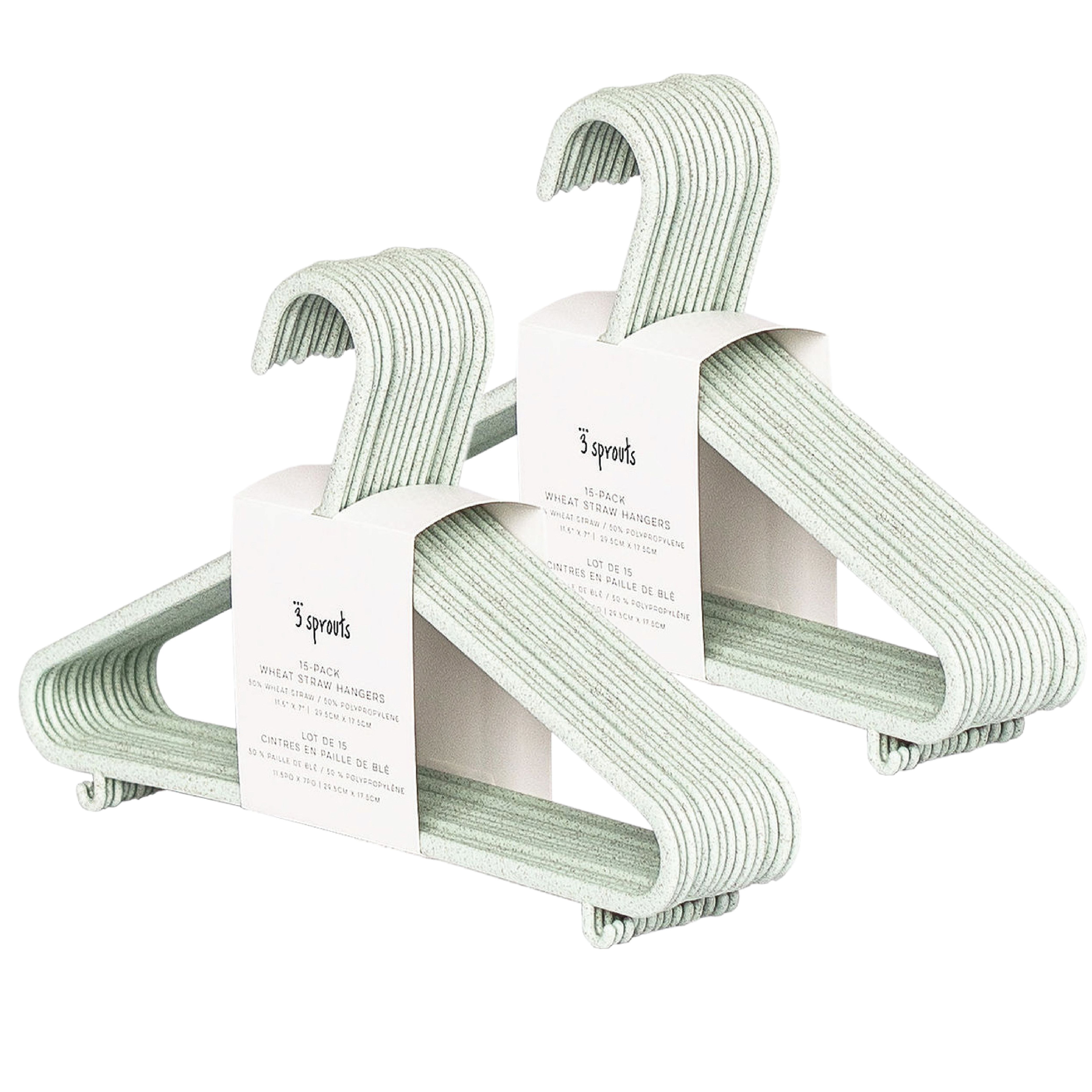 3-sprouts-lot-de-30-cintres-paille-de-bl-verts-enfant image 1