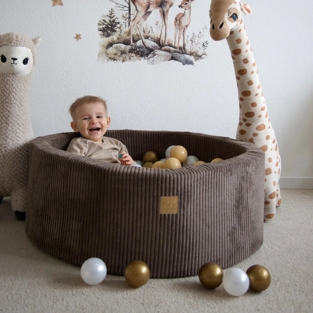meowbaby-aesthetic-piscine-balles-ronde-90x30-cm-marron-200-balles image 2
