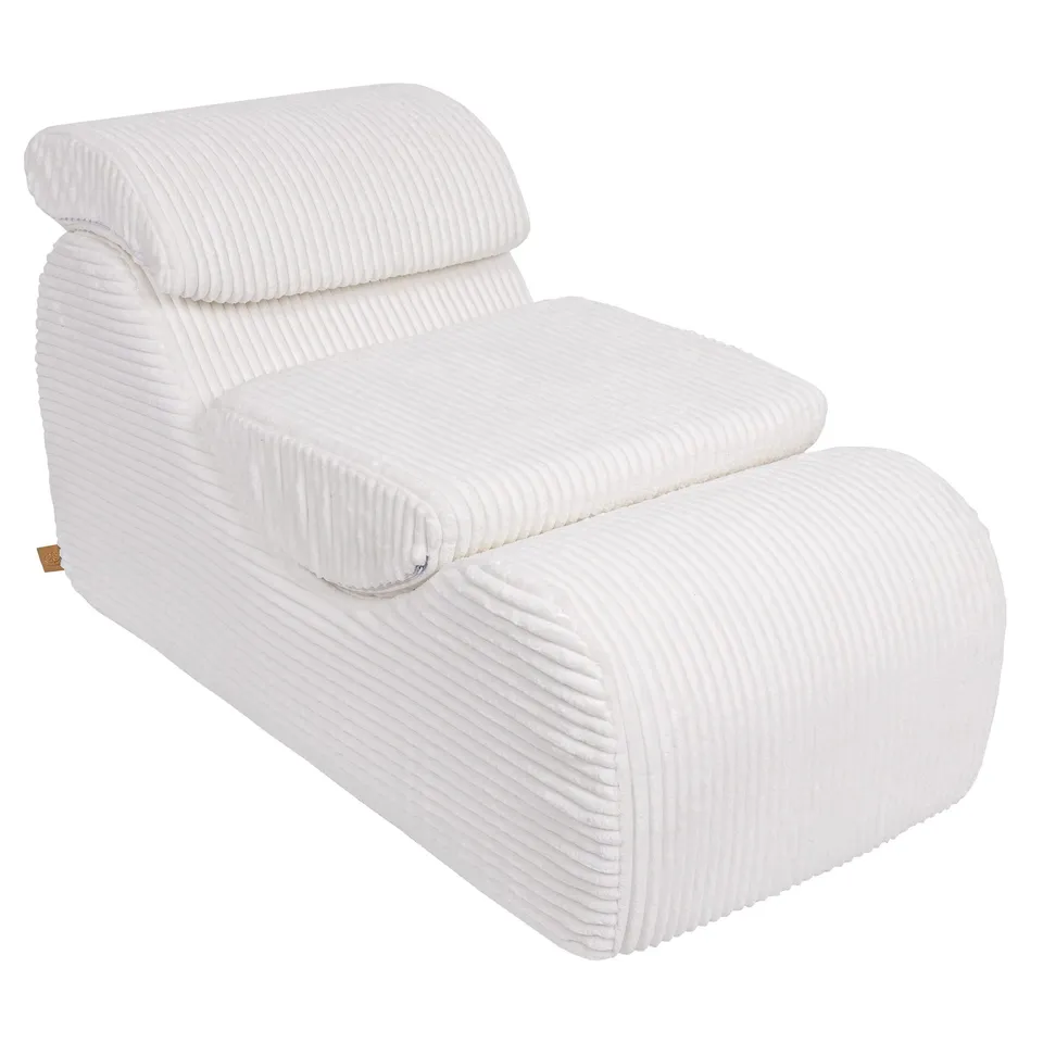 meowbaby-churros-fauteuil-lounge-vague-blanc image 1