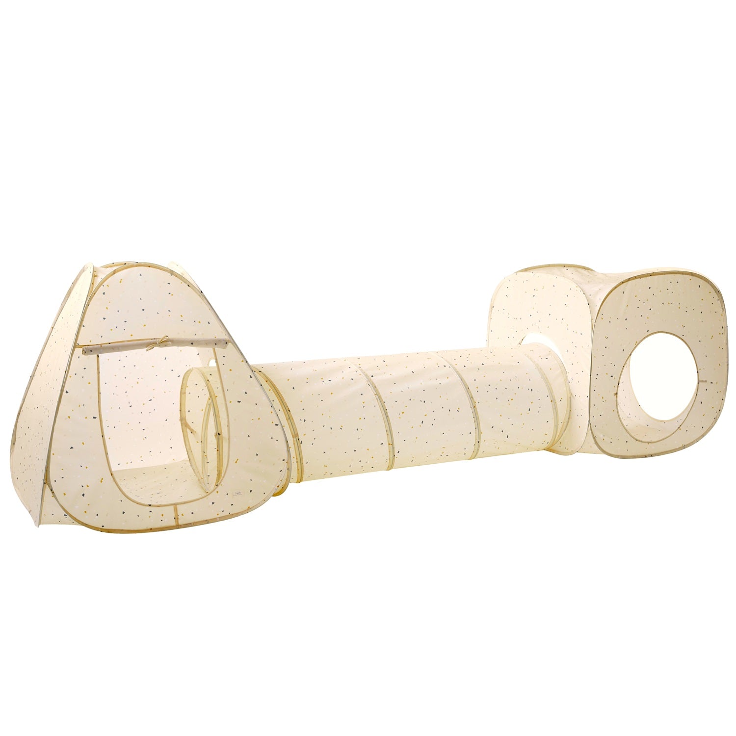 3-sprouts-ensemble-tente-et-tunnel-de-jeu-3-en-1-terrazzo-beige-recycl image 1
