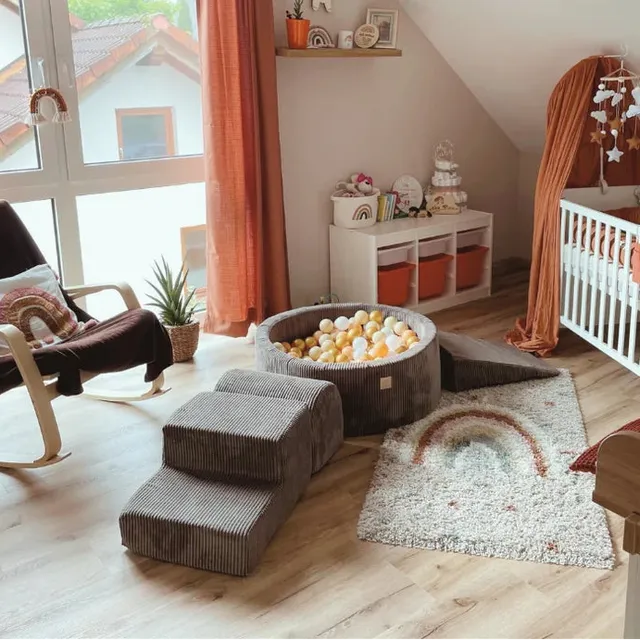 meowbaby-aesthetic-parcours-3-pi-ces-piscine-ronde-90x30-corduroy-marron-200-bal image 1