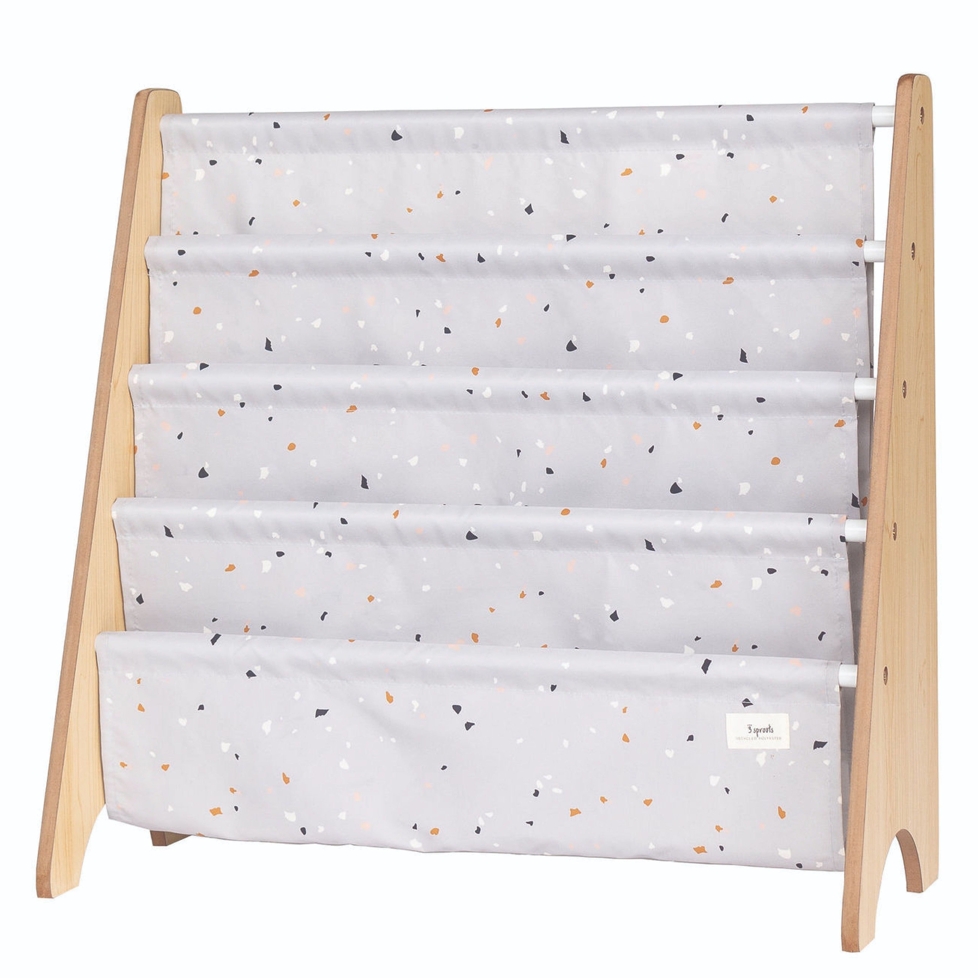 3-sprouts-biblioth-que-enfant-gris-terrazzo-tissu-recycl image 1