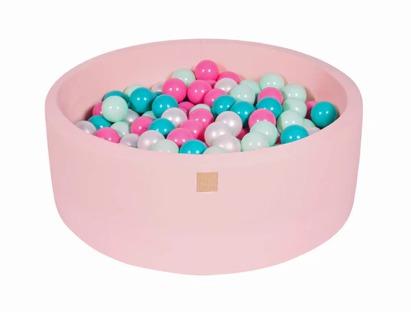 meowbaby-piscine-balles-ronde-90x30-cm-jersey-rose-200-balles image 6