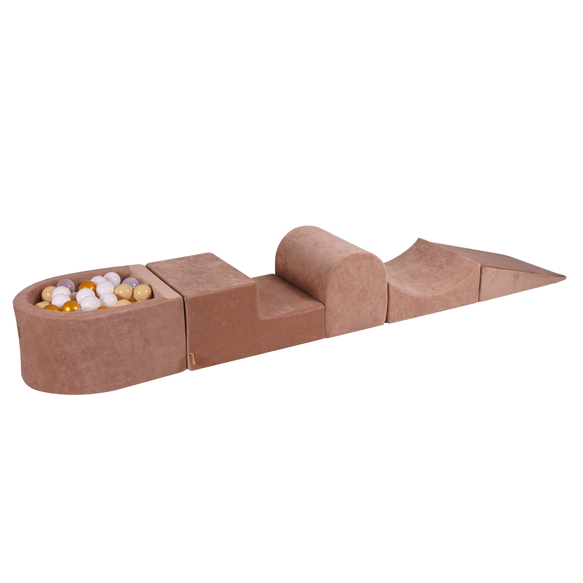 meowbaby-parcours-de-motricit-4-pi-ces-petite-piscine-velours-marron-glac image 8