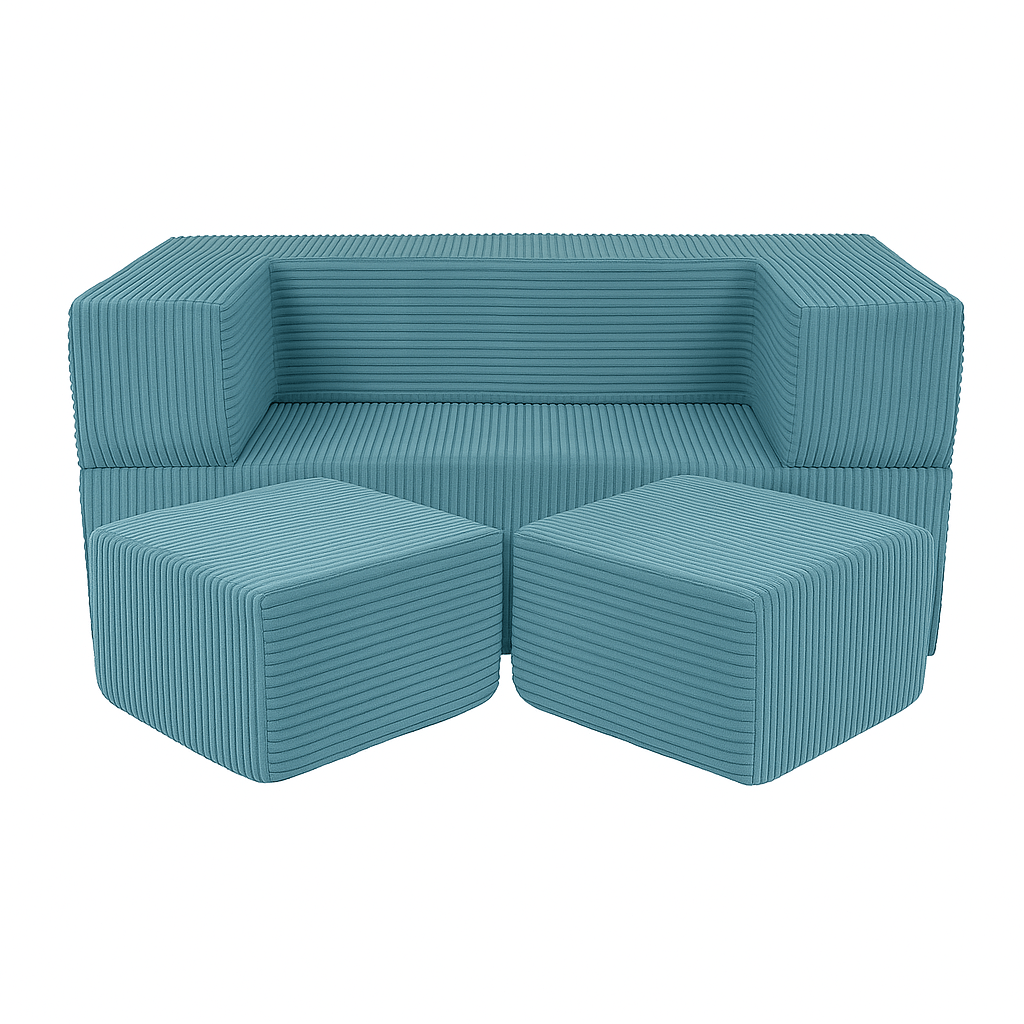 meowbaby-aesthetic-cube-96cm-canap-de-jeu-modulable-4-pi-ces-en-velours-corduroy image 2