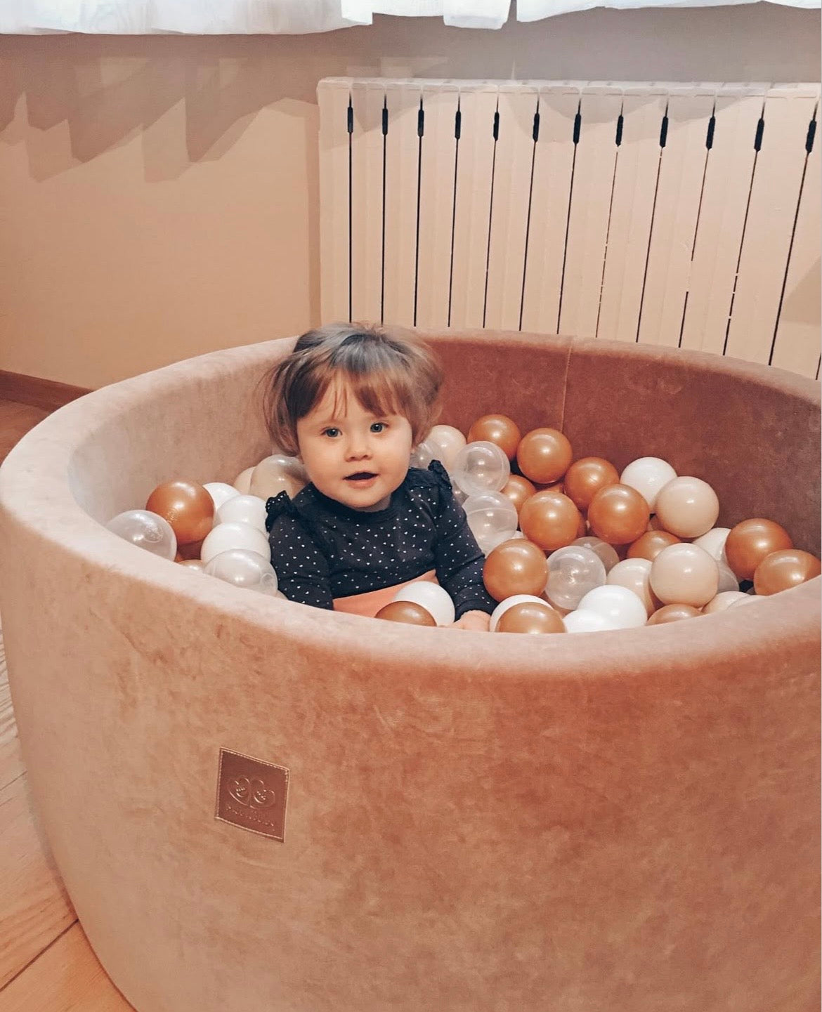 meowbaby-parcours-3-pi-ces-piscine-balles-ronde-90x30-cm-velours-marron-glac-200 image 7