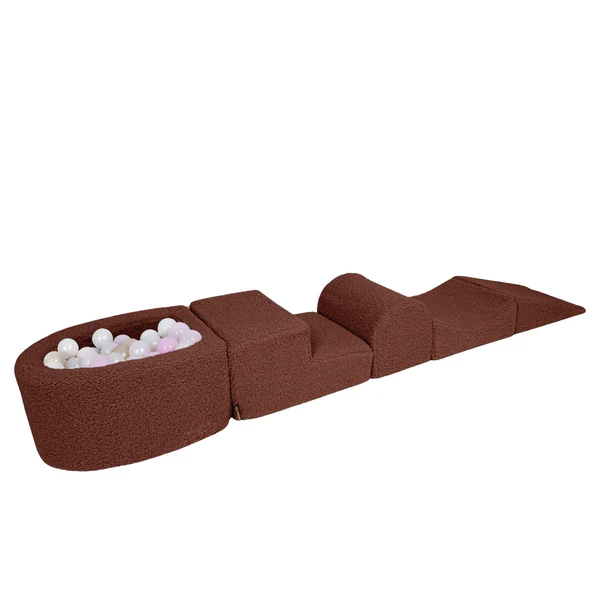 meowbaby-bearly-parcours-de-motricit-5-modules-petite-piscine-balles-marron-ball image 3