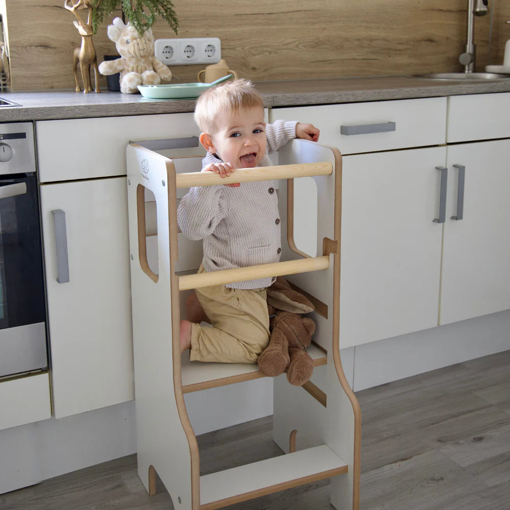 meowbaby-tour-d-observation-montessori-ajustable-en-bois-cloudy image 1