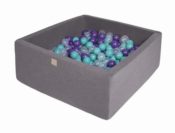 meowbaby-piscine-balles-carr-e-90x90-cm-jersey-gris-300-balles image 7