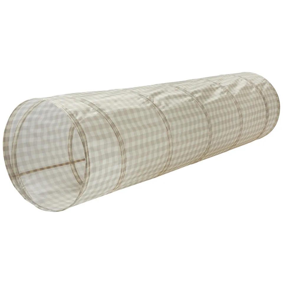 3-sprouts-tunnel-de-jeu-gingham-beige-en-tissu-recycl image 1