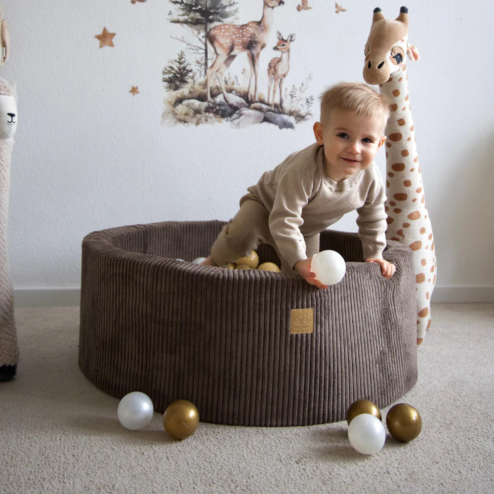 meowbaby-aesthetic-piscine-balles-ronde-90x30-cm-marron-200-balles image 3