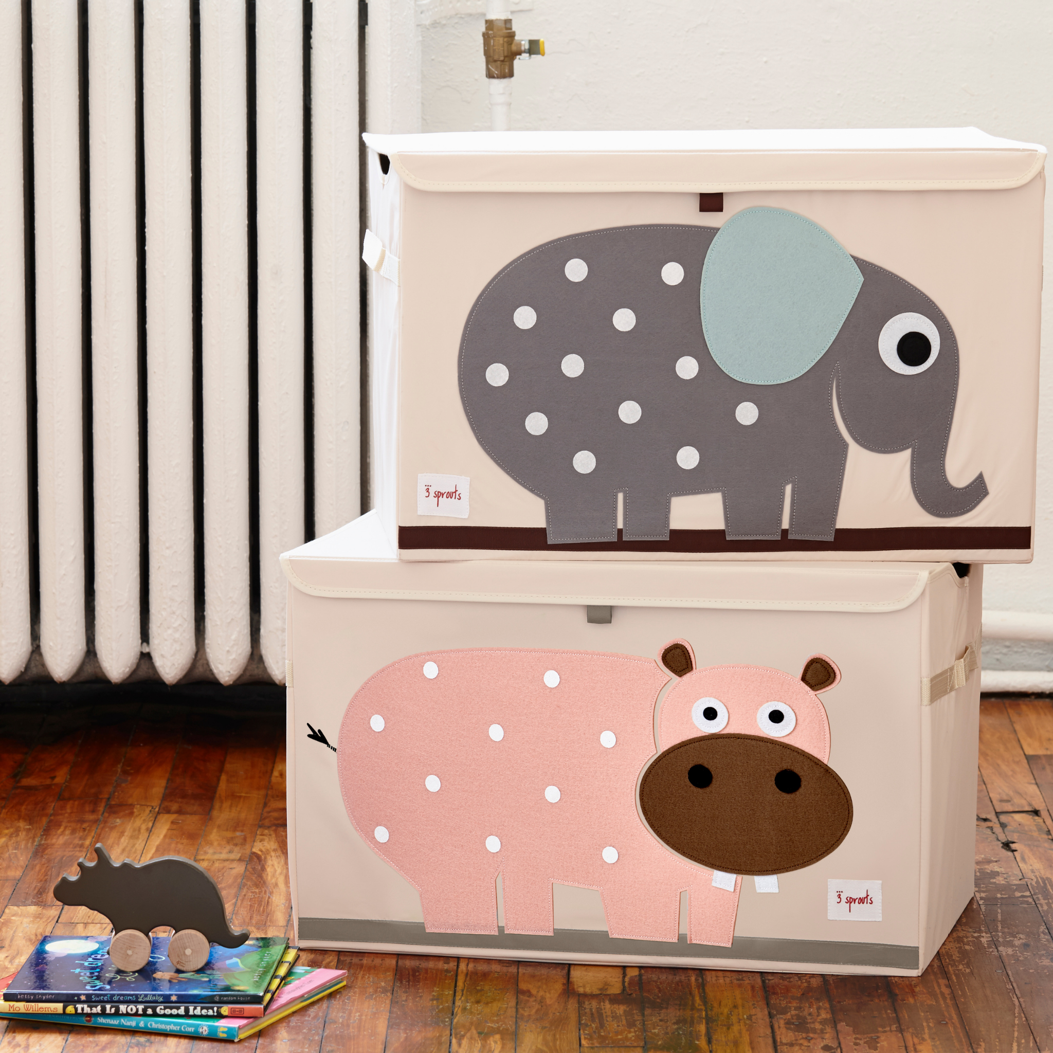3-sprouts-hippo-coffre-jouets-animal-en-feutrine image 2