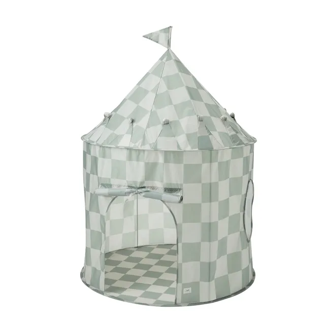 3-sprouts-tente-de-jeu-tissu-recycl-vert-damier image 1