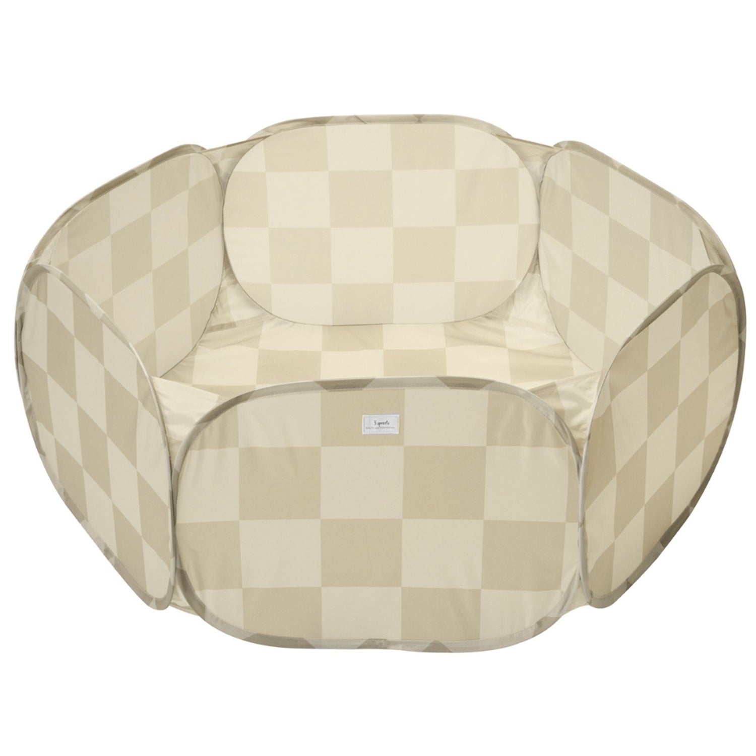 3-sprouts-piscine-balles-beige-damier-tissu-recycl image 1