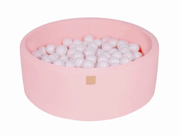 meowbaby-piscine-balles-ronde-90x30-cm-jersey-rose-200-balles image 4