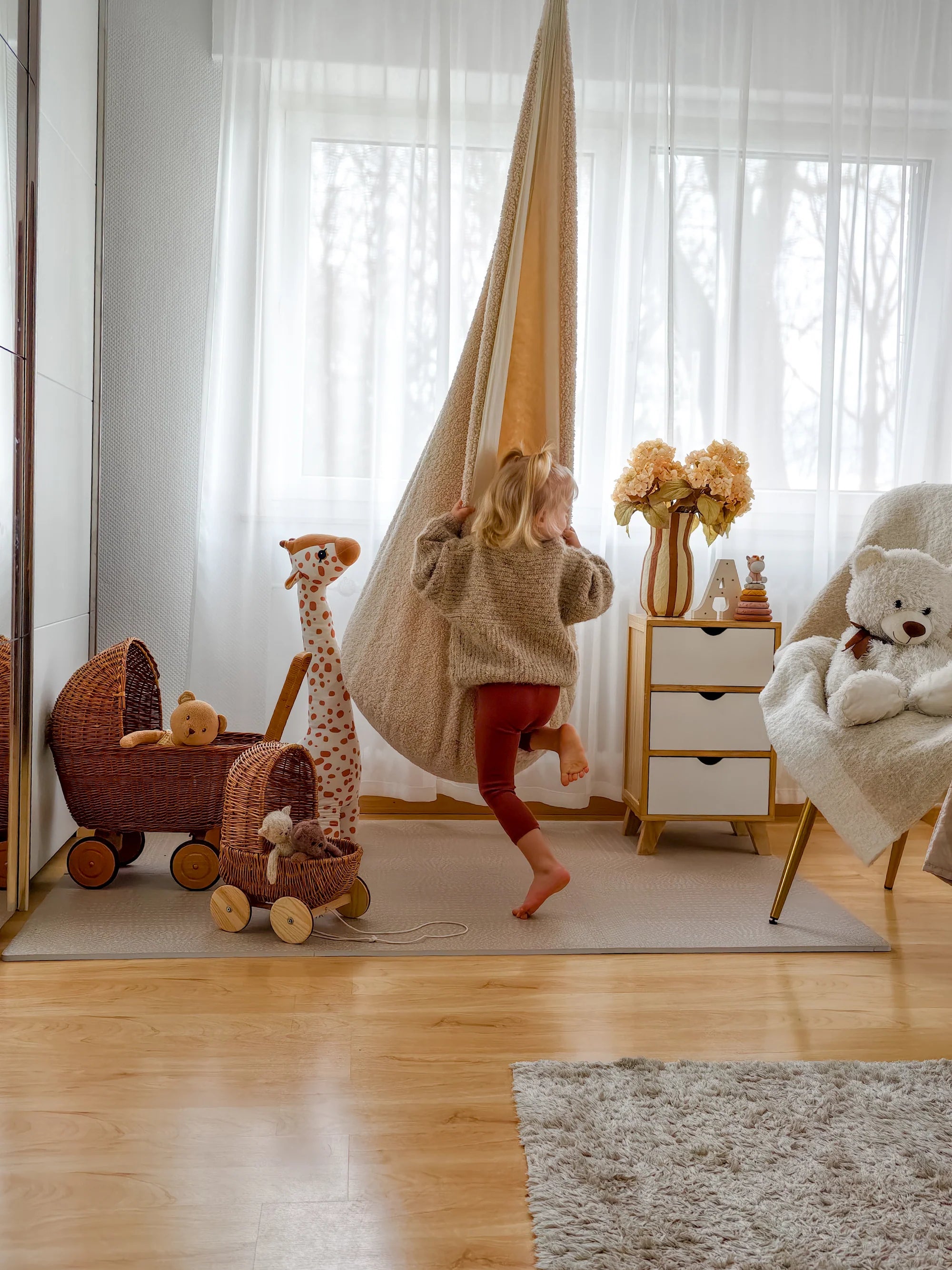 meowbaby-balan-oire-cocon-d-int-rieur-bearly-peluche-cr-me image 3