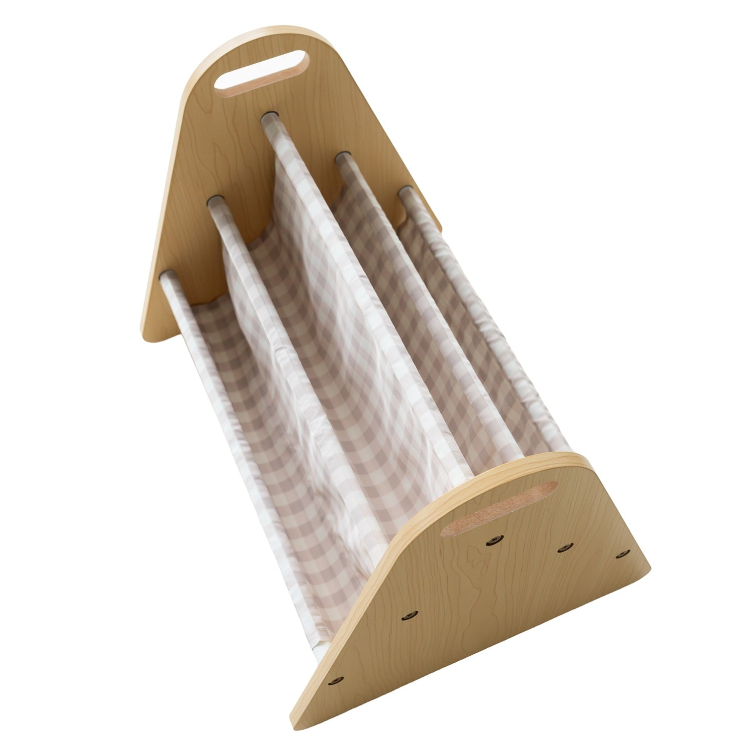 3-sprouts-biblioth-que-portable-double-face-vichy-beige image 5