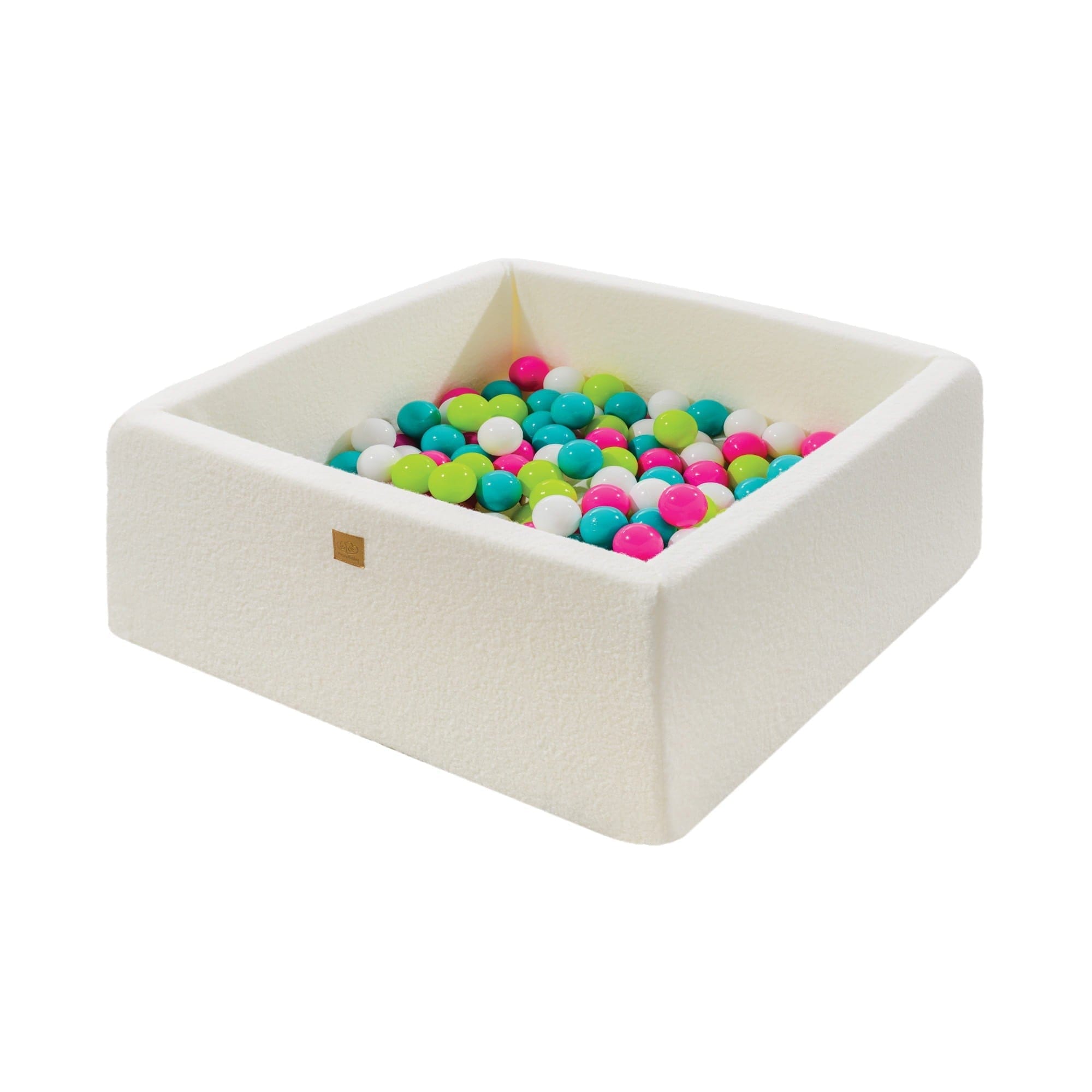 meowbaby-piscine-balles-carr-e-110x110-cm-bouclette-blanc-400-balles image 6