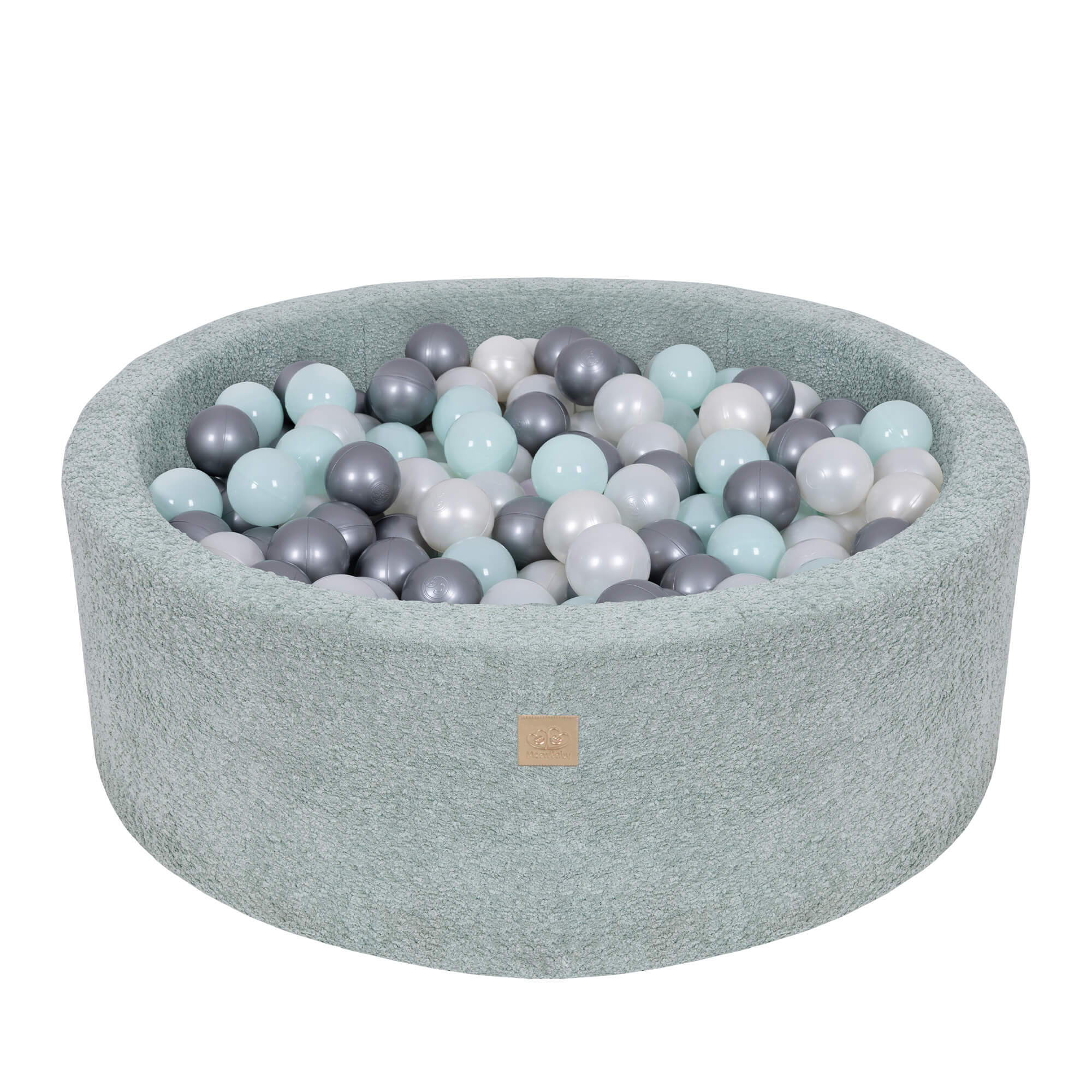 meowbaby-piscine-balles-ronde-90x30-cm-boucl-menthe-200-balles image 5