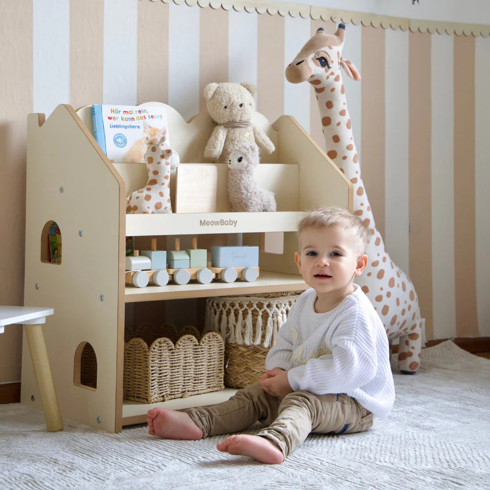 meowbaby-cloudy-biblioth-que-montessori-avec-tag-re-en-bois image 6