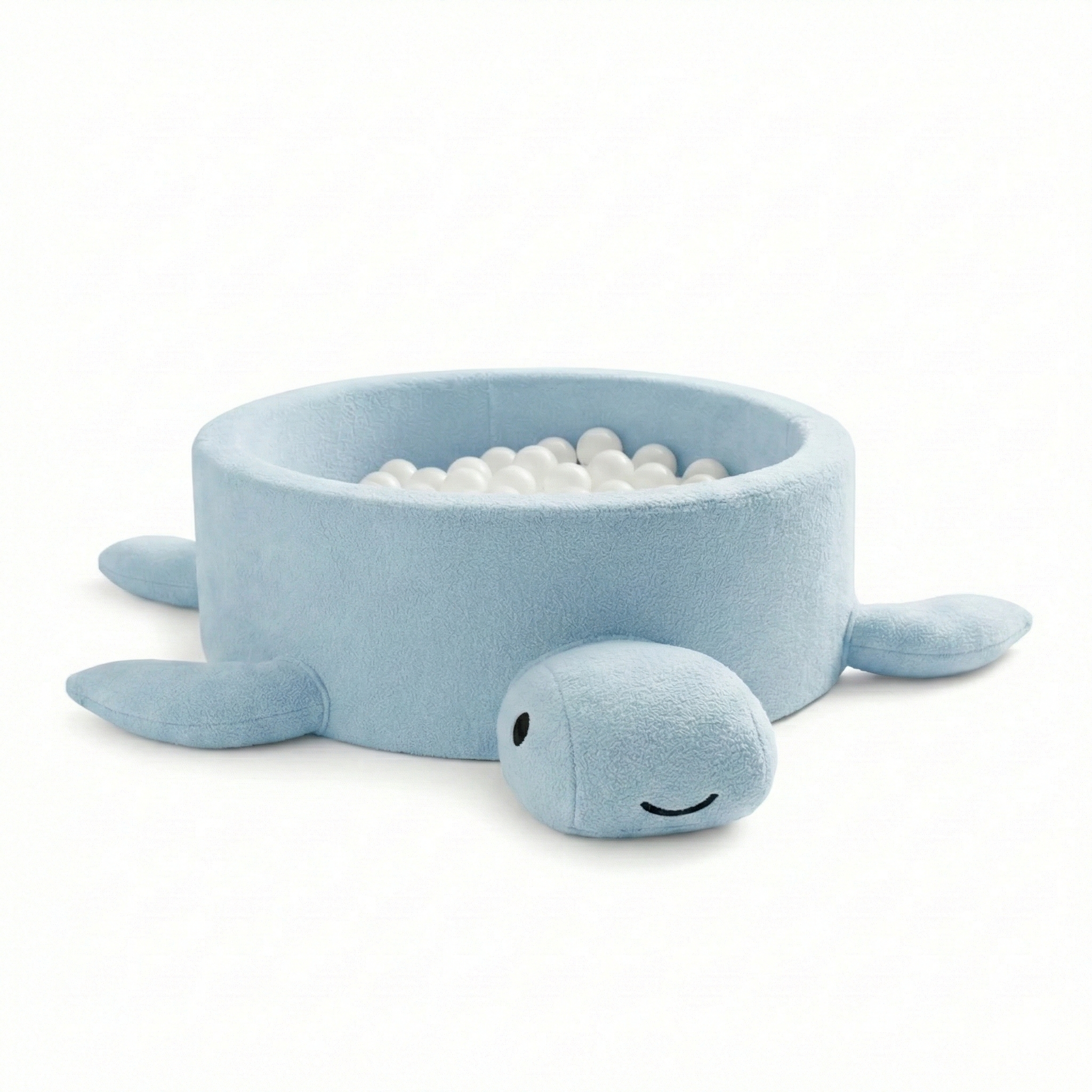 meowbaby-piscine-balles-tortue-90x30-cm-bouclette-bleu-200-balles image 4