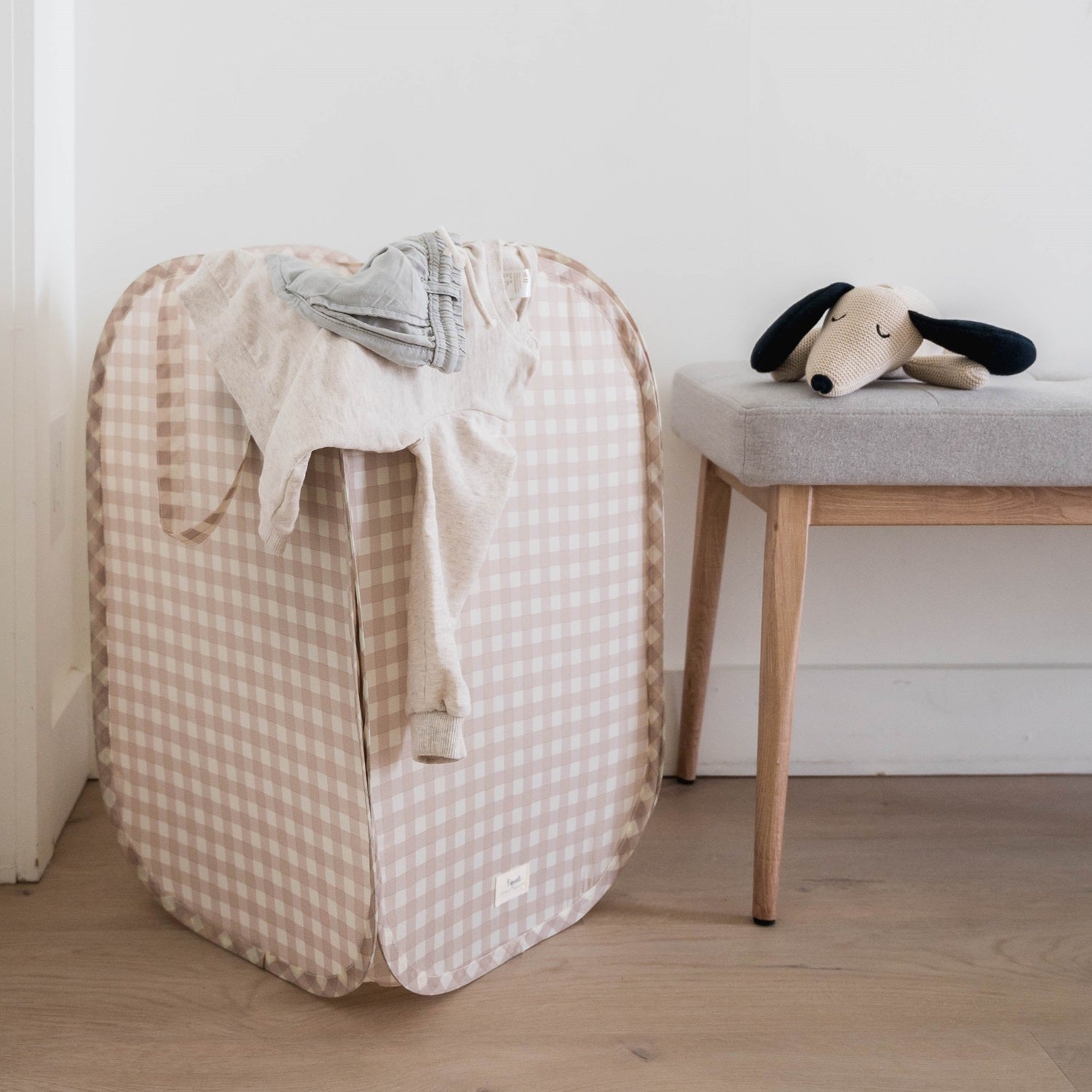 3-sprouts-panier-linge-pop-up-gingham-beige-tissu-recycl image 3