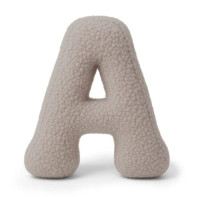 meowbaby-bearly-grand-coussin-alphabet-en-peluche-lettre-au-choix-taupe image 1
